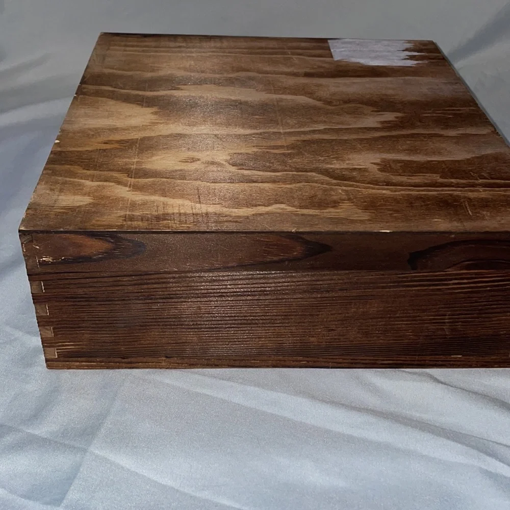 Rustic Wooden Thankful Storage Box